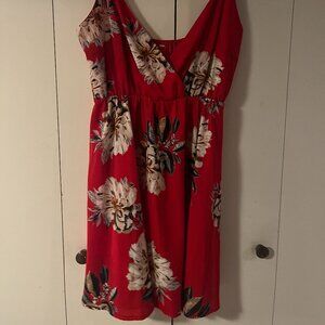 Red Floral Dress